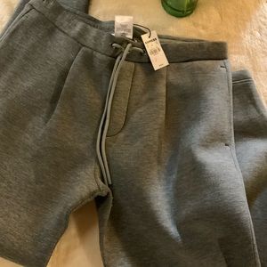 NWT Express - Gray drawstring waist, straight leg pantsuit. Sz S